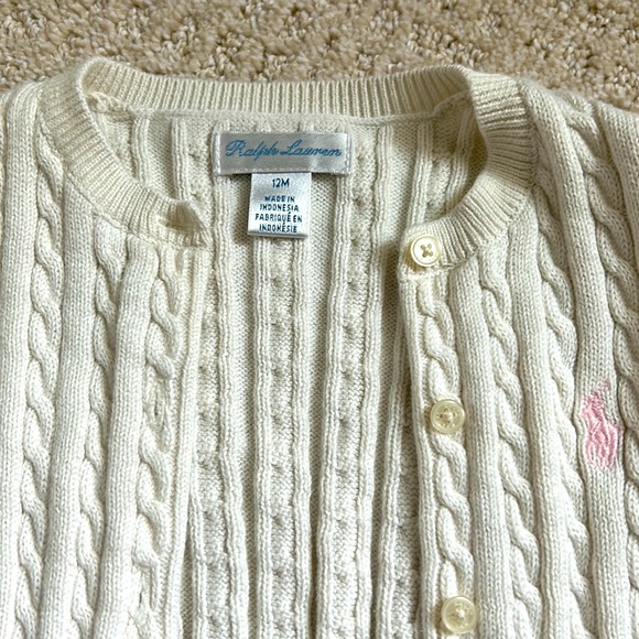 Ralph Lauren Baby girl Cable cardigan - Picture 2 of 3